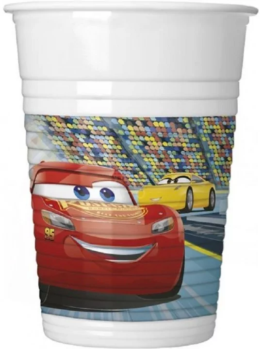 8 Gobelets carton 20cl Cars 3 Vaisselles & Serviettes