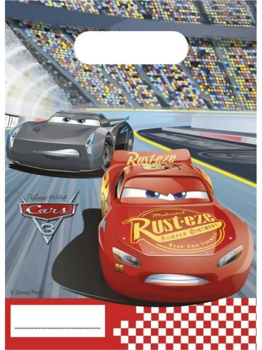 8 Sachets Surprise plastique Cars 3 Art de la table