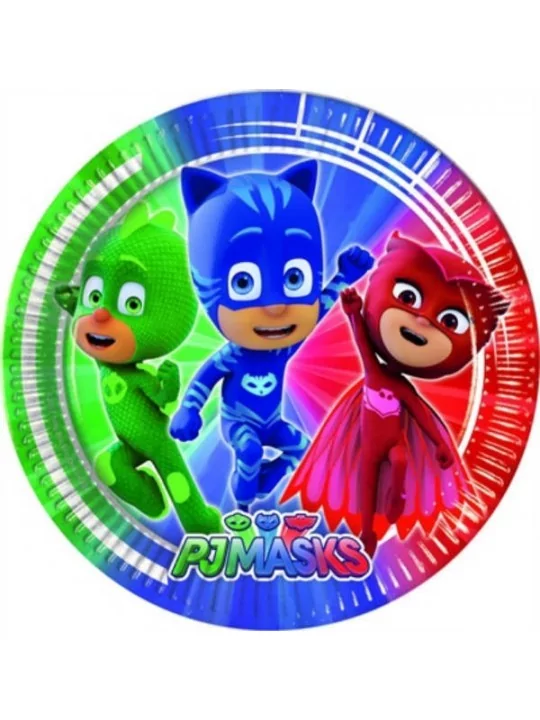 8 Assiettes carton 23cm PJMasks Art de la table