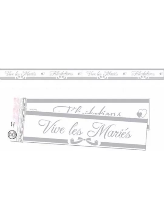 Banner 244cm -Vive les Mariés- – französisch Mariage