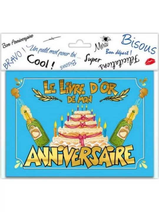 Livre d'Or 21cm 20 pages -Joyeux Anniversaire- Papeterie