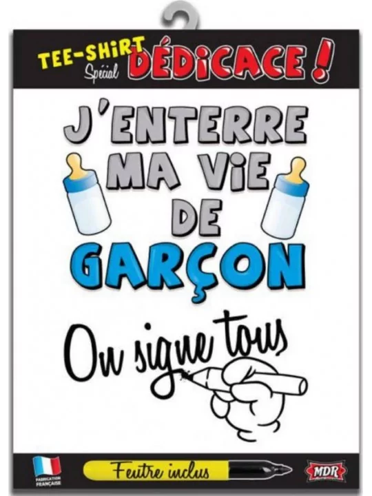 T-Shirt à dédicacer -Enterrement de Vie de Garçon- Articles de fêtes