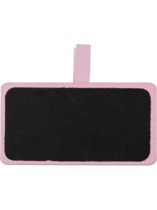 12 Porte-Nom Ardoise sur Pince 4 x 2cm Rose Art de la table