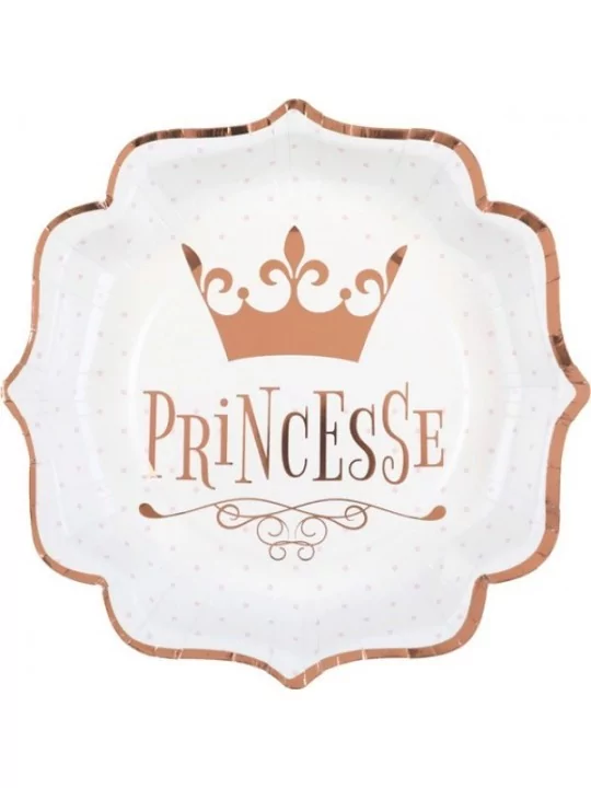 10 Teller Princess 21cm Goldrosa Gedeckter Tisch