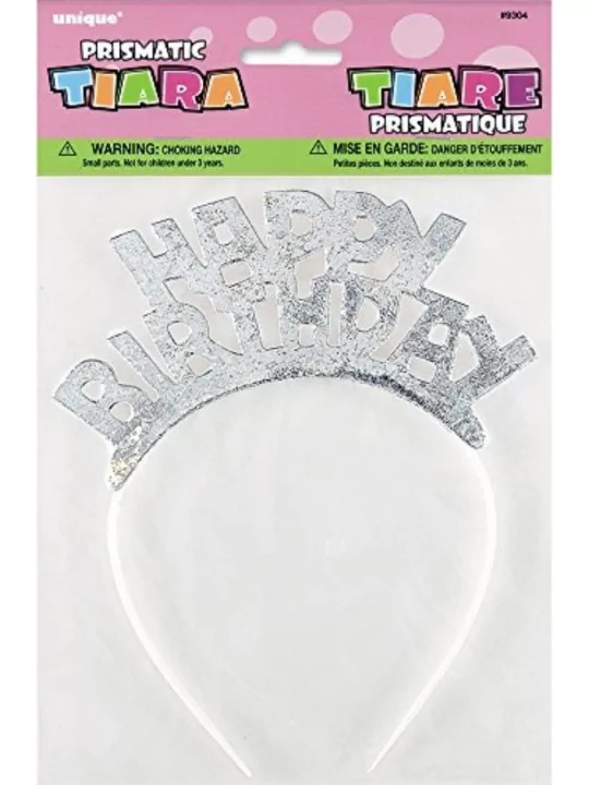 Holographischer -Happy Birthday- -Kopfschmuck Festartikel