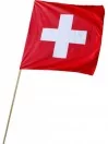 Schweizer Flagge 30x30cm mit Holzstab 60cm Wanddekoration