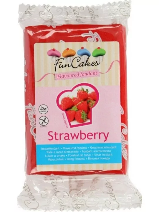 250gr Pâte à Sucre Aromatisée Fraises Cake-Art & Bougies