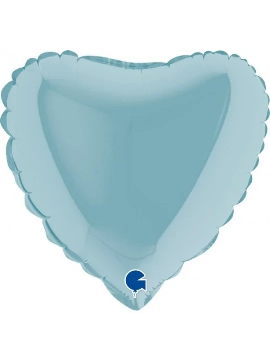 Mini-Ballon alu coeur bleu pastel 10cm Ballons alu