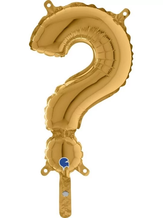 Kleiner Buchstabenballon Gold -?- 28cm Folienballons