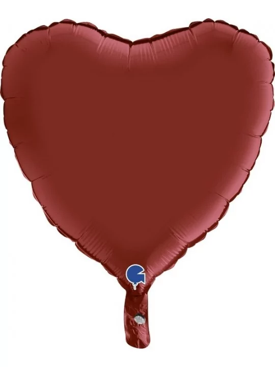 Ballon alu coeur rouge satin 38cm Ballons alu