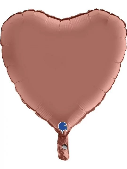 Ballon alu coeur rose gold satin 38cm Ballons alu