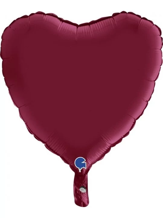 Folienballon Herz cherry satin 38cm Folienballons