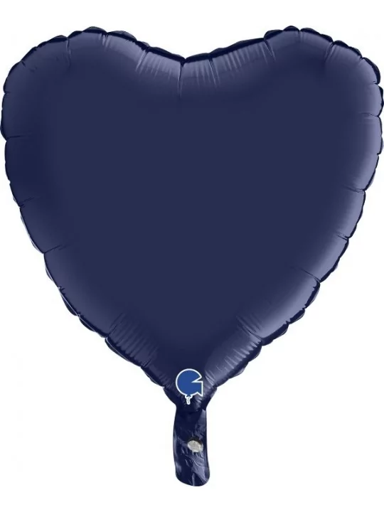 Folienballon Herz blau satin 38cm Folienballons