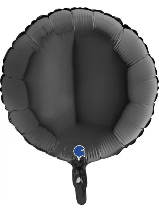 Ballon alu rond noir 38cm Ballons alu