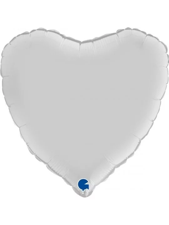 Ballon alu coeur blanc 38cm Ballons alu