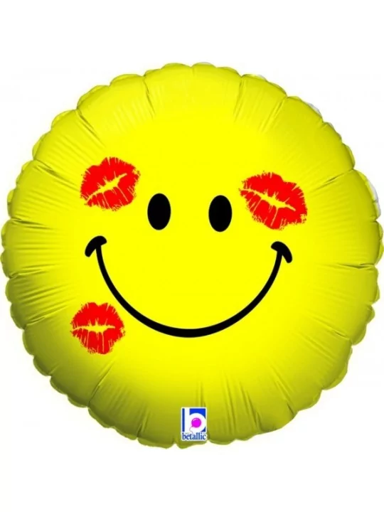 Ballon alu Smiley Bisous 38cm Ballons alu