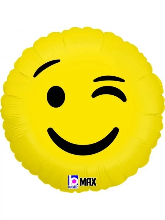 Folienballon Emoji Wink 38cm Folienballons