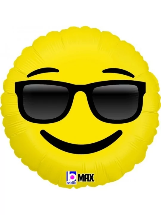 Ballon alu Emoji Sunglasses 38cm Ballons alu