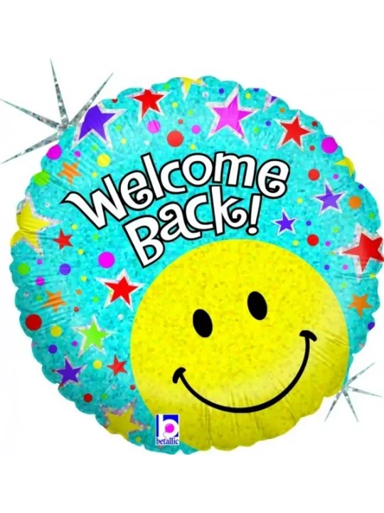 Folienballon Pailletten Welcome Back 38cm Folienballons