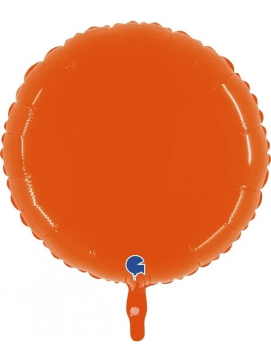 Folienballon rund neon orange 56cm Folienballons