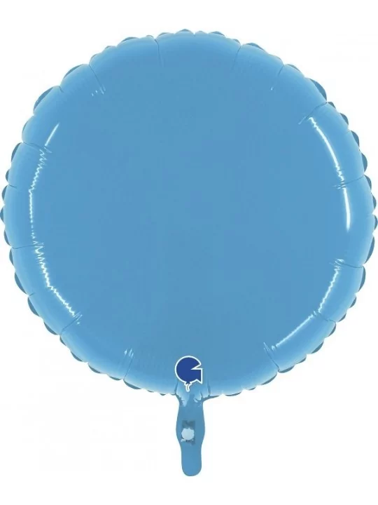 Ballon alu rond néon bleu 56cm Ballons alu