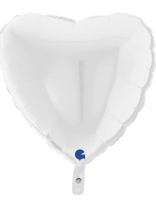 Folienballon Herz weiss 45cm Folienballons