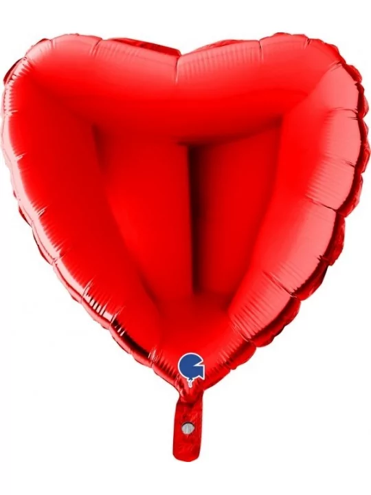 Ballon alu grand coeur rouge 45cm Ballons alu