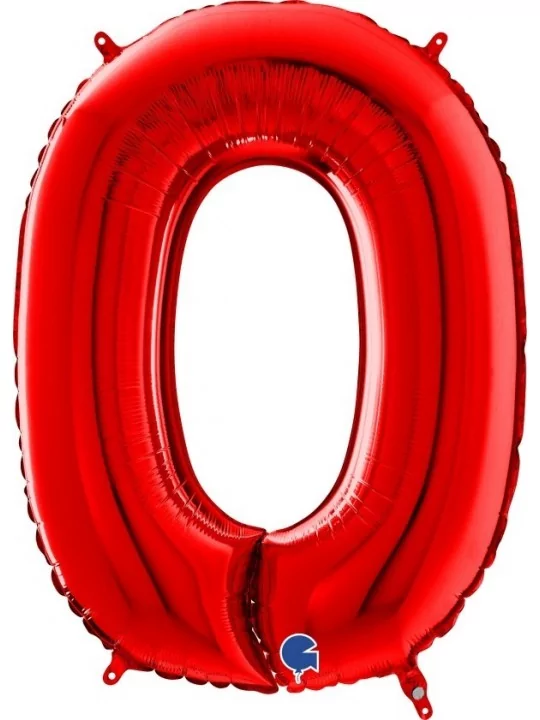 Ballon alu Chiffre rouge -0- 56x70cm Ballons alu