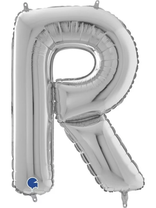 Ballon alu Lettre argent -R- 55x78cm Ballons alu