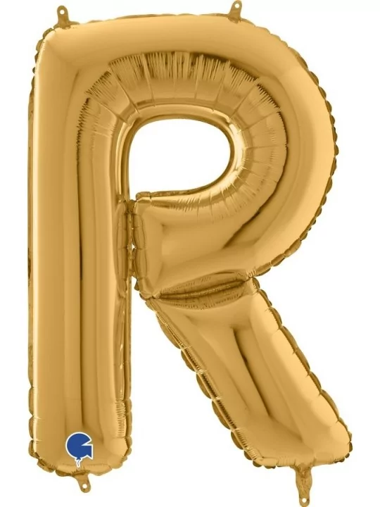 Buchstabenballon gold -R- 55x78cm Folienballons