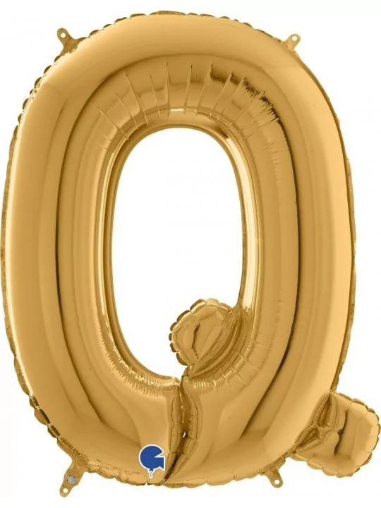 Buchstabenballon gold -Q- 61x77cm Folienballons