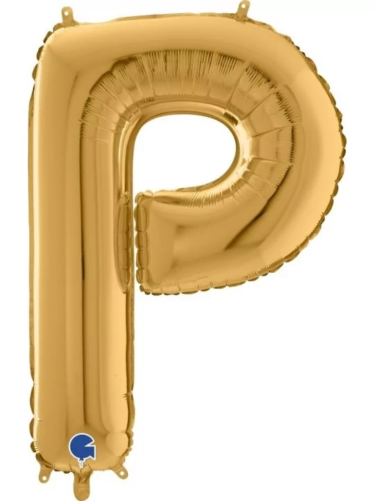 Buchstabenballon Gold -P- 54x76cm Folienballons