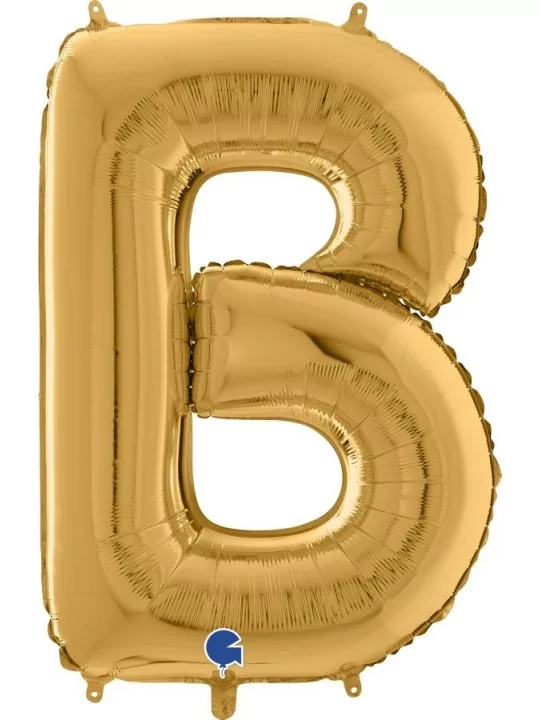 Buchstabenballon gold -B- 52x76cm Folienballons