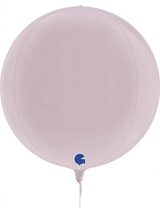 3D-Folienballon rund pastellrosa 38cm Folienballons