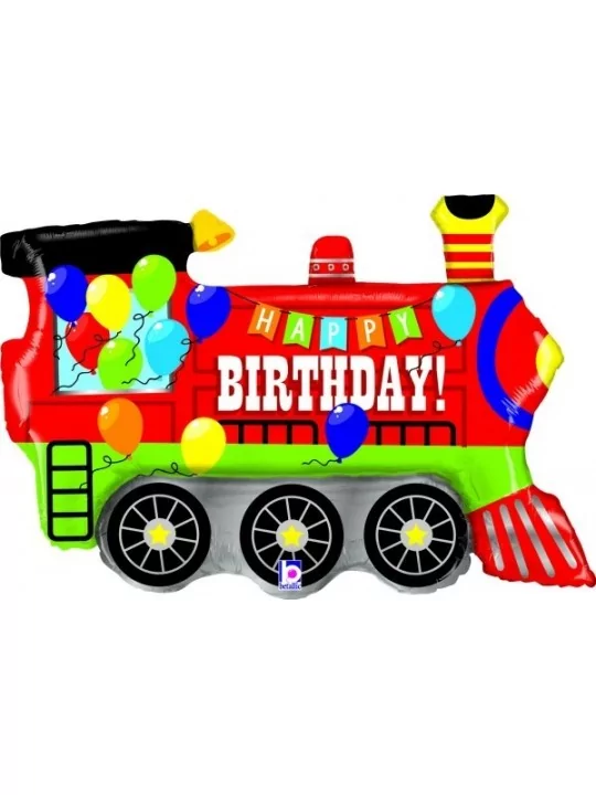 Figurenballon Birthday Party Train 75x47cm Folienballons