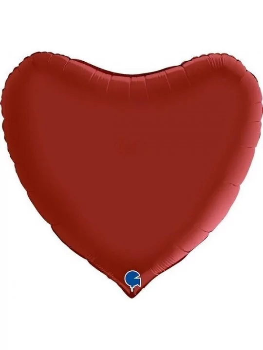 Folienballon Herz rot satin 75x70cm Folienballons