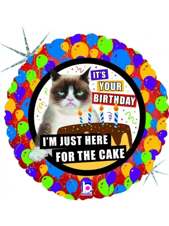 Ballon alu 38cm Grumpy Cat Cake Ballons alu