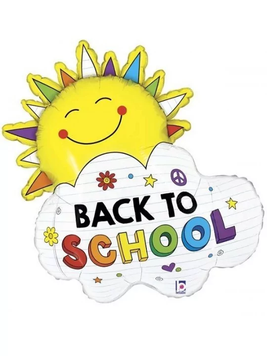 Folienballon Sonne & Wolke -Back to School- 80cm Folienballons