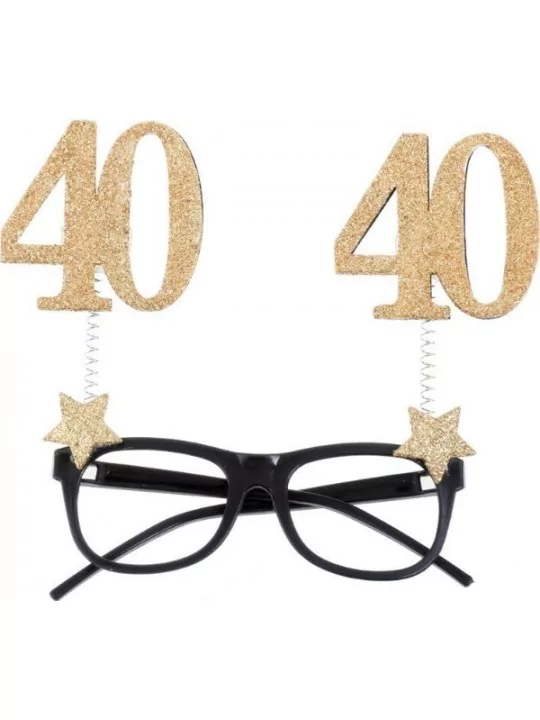 Brille Âge Glitter gold Zahl 40 Festartikel