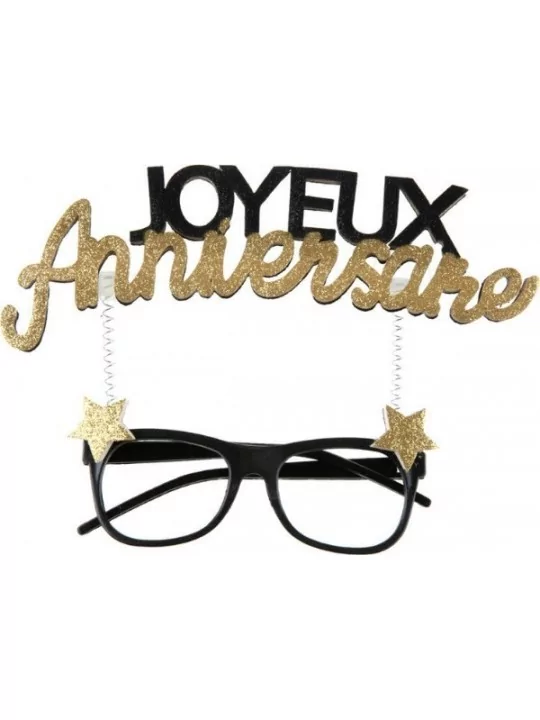 Lunettes Anniversaire Étincelant Or Articles de fêtes