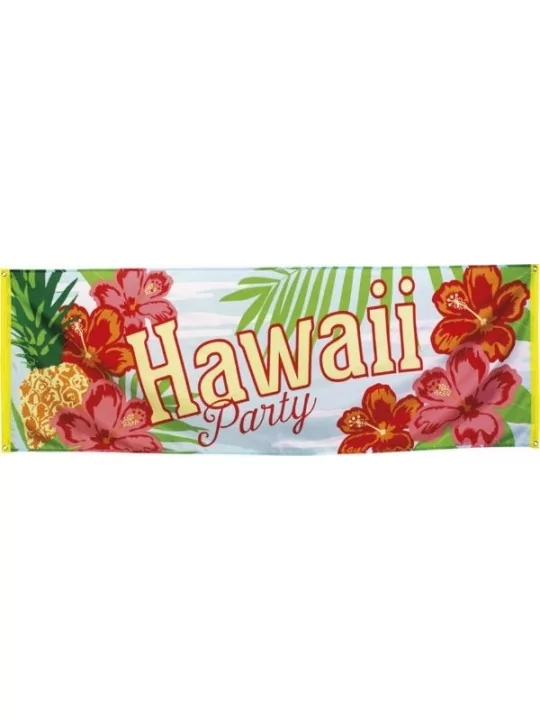 Stoff-Banner -Hawaii-Party- 74x220cm Saal Deko