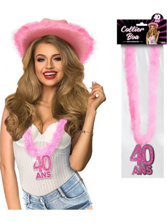 Boa-Halskette -40 Ans- Pink Festartikel