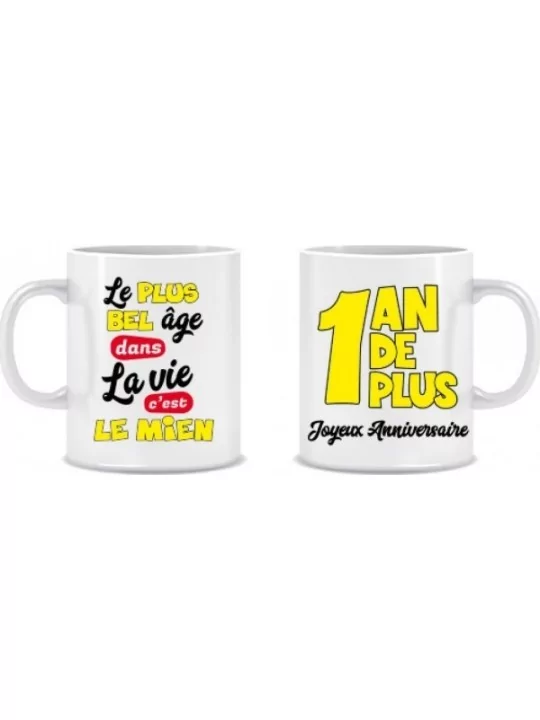 Mug Age Mixte 1 An De Plus Articles de fêtes