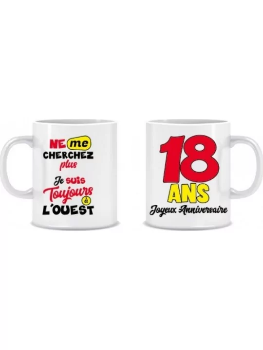 Mug Age Mixte 18 Ans Articles de fêtes