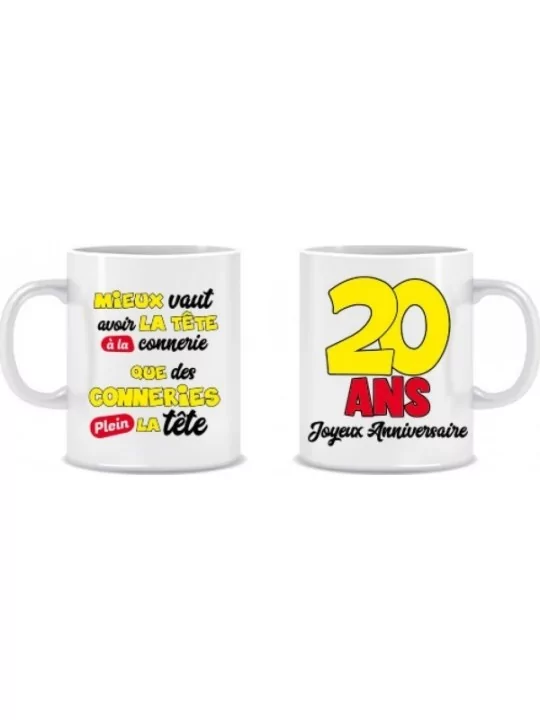 Mug Age Mixte 20 Ans Articles de fêtes