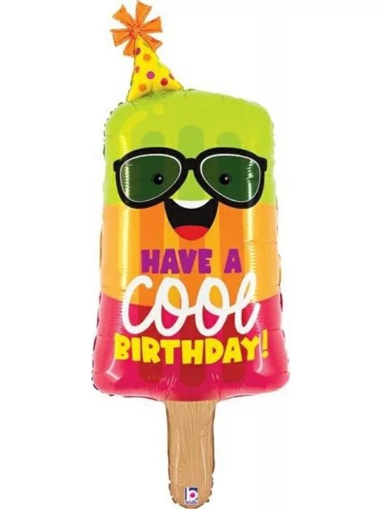 Ballon alu Figurine Glace -Have a Cool Birthday- 110cm Ballons alu