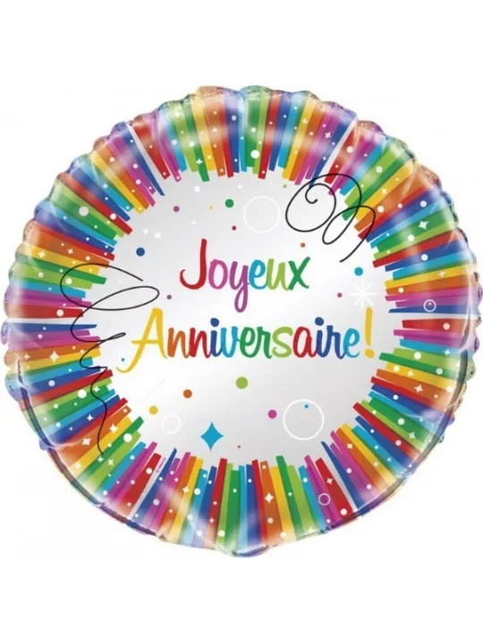 Folienballon 38cm -Joyeux Anniversaire- ! Folienballons