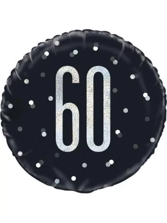 Ballon alu 38cm Black Glitz -60- Ballons alu