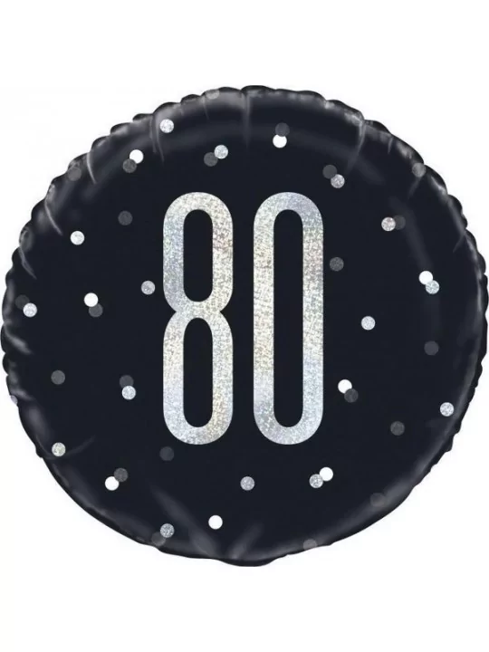 Ballon alu 38cm Black Glitz -80- Ballons alu