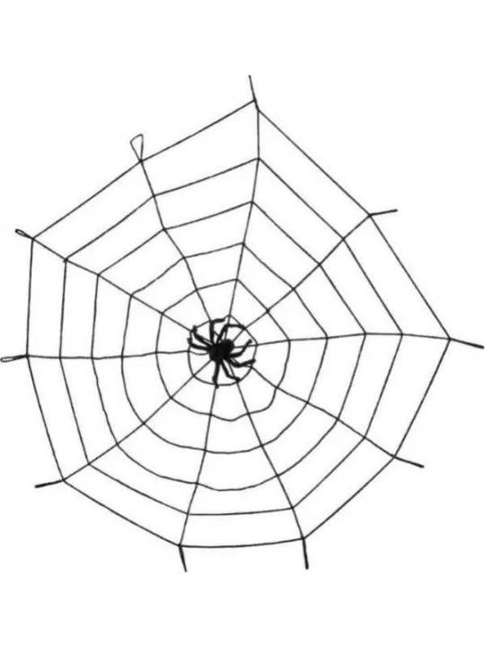 B74475 - Elastisches Spinnennetz 150cm mit Spinne
